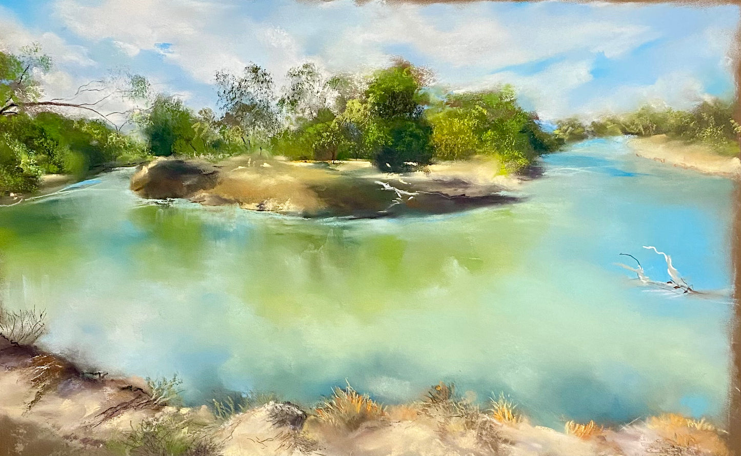 Hervey Bay Inlet Original Pastel Artwork