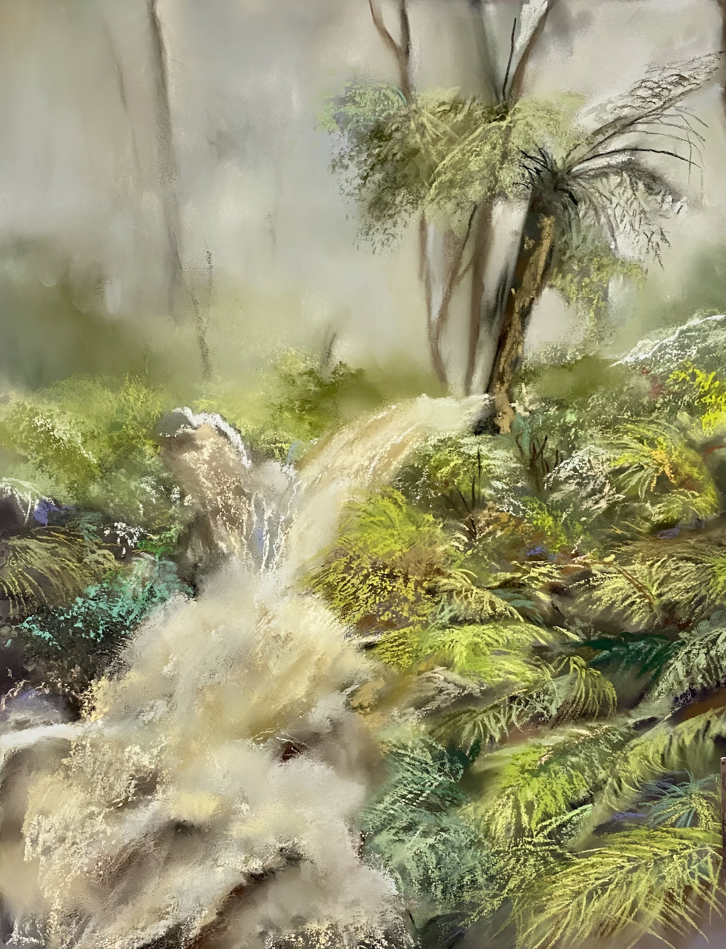 Evergreen Original Pastel Artwork