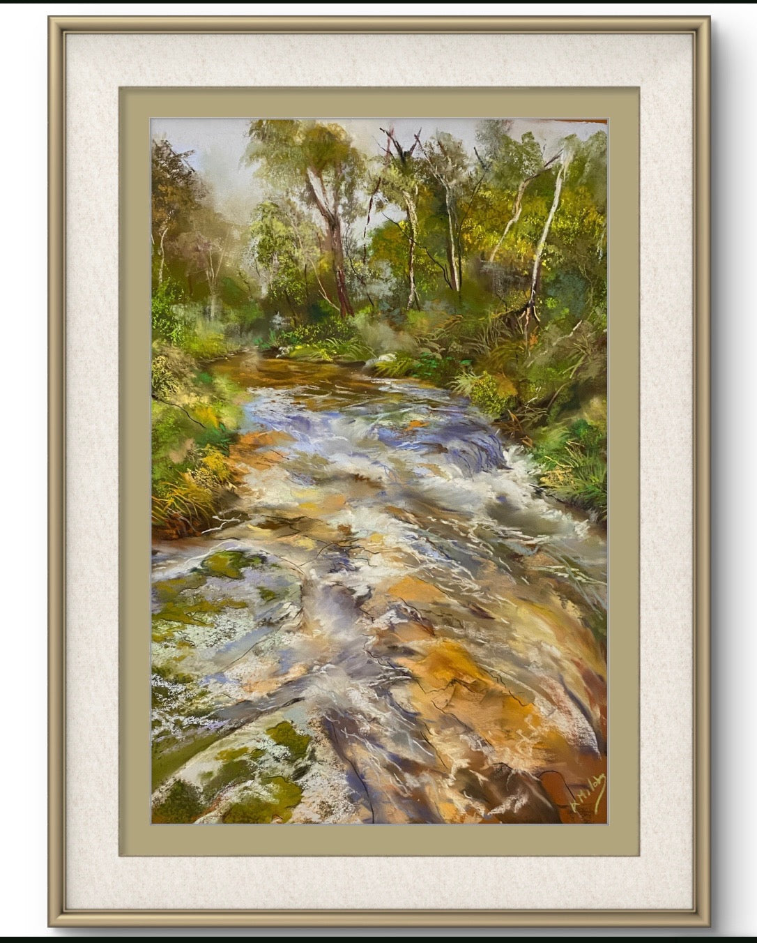 Condamine River Original Pastel Artwork