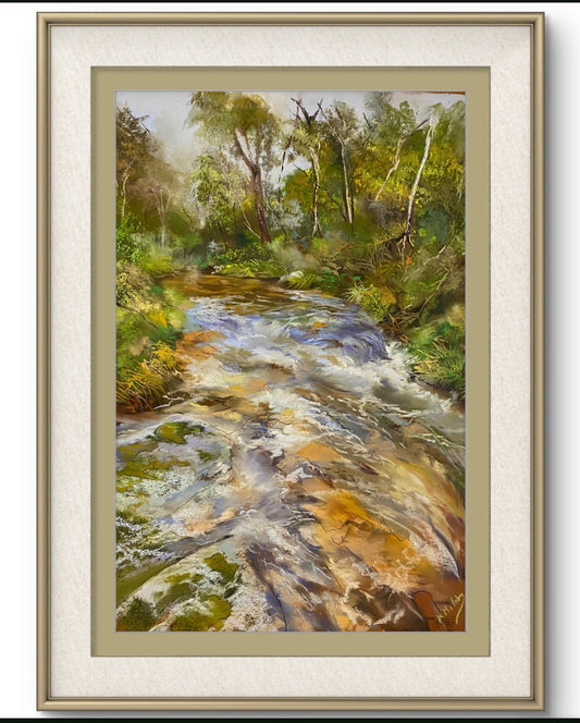 Condamine River Original Pastel Artwork