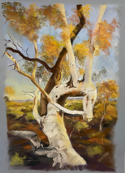 Ghost-like Gum Original Pastel Artwork