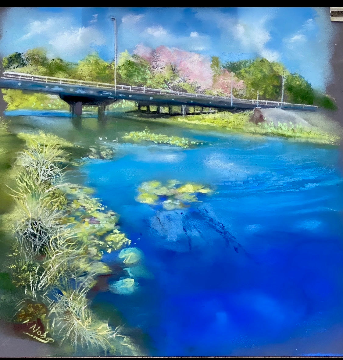 Maplethorpe Bridge Original Pastel Artwork