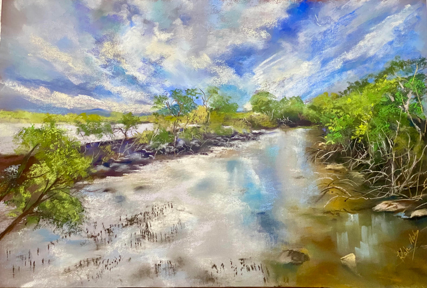 Cane to Creek Original Pastel Artwork