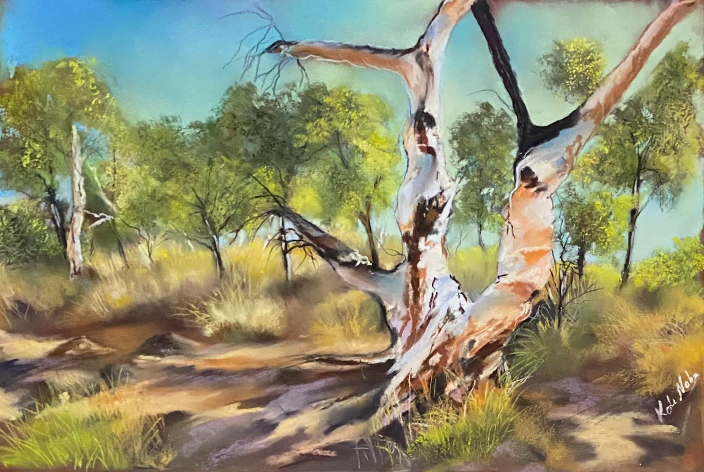 Newest Painting Vibrant Tapestry Original Pastel Artwork